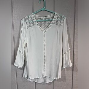 JohnPaulRichard women’s top bohemians tunic white lace